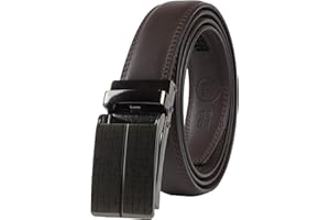 Masters & Stylists Cintura Uomo, Cintura in Pelle con Fibbia Automatica Senza Buchi, Cinta Elegante e Resistente, Regalo Uomo, Larghezza 3.1cm, Lunghezza 110cm o 120cm