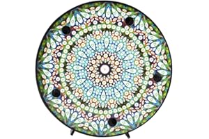 NOBRAND Kit di pittura diamante Mandala con luci notturne a LED Lampada da comodino con pittura diamante fai-da-te per la decorazione della casa(ZXD007)