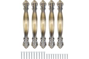 TsunNee Vintage Schrankgriffe, geschnitzte Schubladengriffe, antike Schrankschleife, Möbeltürgriffe