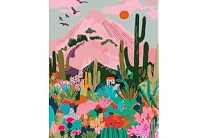 DAERLE Peinture par Numéros pour Adulte Jardin de cactus, Kits de Peinture au Numéro Paysages Avec Pinceaux Peinture de Dessin de Pigment Acrylique, Vloisirs Créatifs Adultes 40x50cm