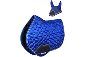 GALLOP SHOP Close Contact Diamond Cut / Horse Pad / Horse Saddle Pad (Royal Blue, Full)