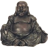 Buddha Figur 42 Cm Grau Gold Skulptur Feng Shui Skulpturen