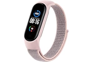 AMZPAS Nylonowe opaski do Xiaomi Band 6 & Mi Band 5 Opaska & Mi Band 4 Pasek & Xiaomi Mi Band 3, Miękkie oddychające paski sportowe do Xiaomi Mi Band 6/5/4/3 Kobiety Mężczyźni
