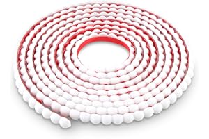 Trimold 3 m x 1 cm obehandlad perl-moulure självhäftande – lätt att måla över, flexibel gör-det-själv dekorativ remsa för spe