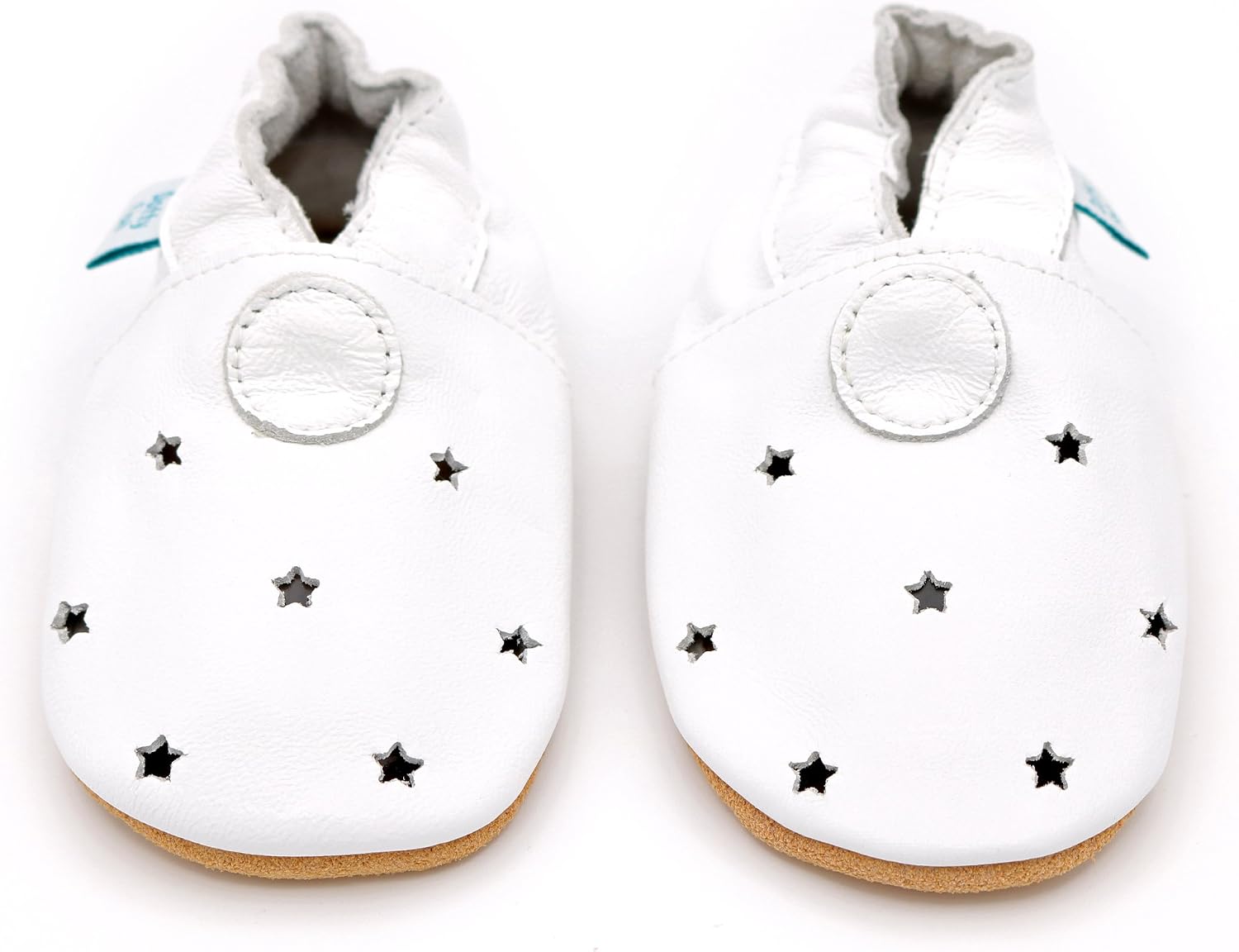 Dotty Fish Calzado Minimalista para bebés y niños. Zapatos Unisex de Piel Suave con Suela Antideslizante. Ligeros, Flexibles, Respirable y aprobados por podólogos. Tobillo elástico. De 0 a 4 años
