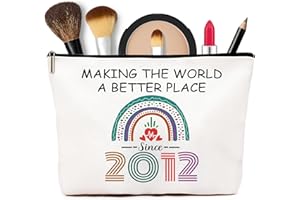 JOUWUI 13th Birthday Gifts for Girls, Sweet 13th Cosmetic Bags, 13th 2012 Birthday Decorations Makeup Bags for Her, Sister, Daughter, Niece, Cute Cosmetic Travel Pouch for Teen Girls