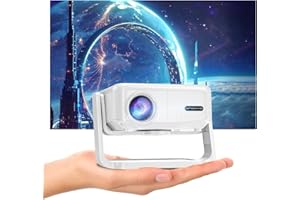 ONOAYO Proyector【±360° Rotación/Auto Keystone/Enfoque Remoto】 WiFi6 Bluetooth Proyector Portatil 1081P HD Función Zoom con Soporte Desmontable Mini Proyector para iOS/Android
