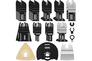 Hojas de Sierra Oscilante, CGBOOM 35 Pcs Accesorios para Herramientas Oscilantes Multifunción, Cuchillas Oscilantes, Cuchilla de Corte Bosch Dewalt Makita para Corte de Metal/Madera/Azulejo/Clavo