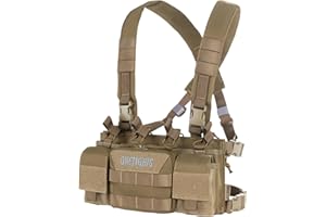 OneTigris Gilet tattico, petto Rig regolabile Molle tattico Airsoft Gilet impermeabile per giochi CS, fan militari e giochi di caccia softair