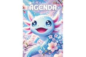Agenda fille: Scolaire Kawaii - A COLORIER | JOURNALIER 1 jour par page | 12x17 | Primaire, ado, 10 ans | En Français | Enfant | 2025 2026 | élève ... 4eme, 3eme | Pastel Manga Anime Bleu et Rose