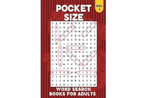 Pocket Size Word Search Books for Adults: 4x6, 102 Puzzles Large font- Easy,Small, Mini,Compact,Travel Size Word Search Puzzle Books for Adults & Kids.