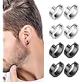 3 Paia Orecchini Magnetici Unisex - Acciaio Inox, Zirconi Cubici, 6/7/8mm, Senza Foro, Ideali Per Regali