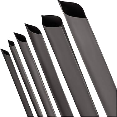 8 Pièces Gaine Thermorétractable Étanche 1.2M - Diamètres 4 à 32mm - Rapport 4:1 Noir