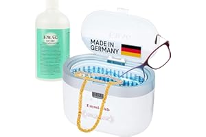 EMAG Ultraschallreiniger Emmi 04D Universal-Set I Brillenreinigungsgerät auch für Schmuck & Uhren I Ultraschallreinigungsgerät aus Deutschland I 0,6l