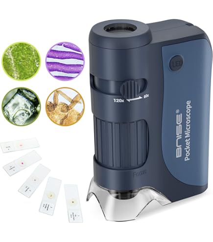 Microscopio Tascabile Carson MicroBrite Plus 60-120x - Con LED E Lenti Asferiche, Per Studio E Hobby - Foto 14