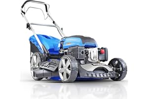 Hyundai 196cc Petrol Lawnmower, 20" 51cm 4 Stroke, Self Propelled Petrol Mower, Easy Starting with Six Cutting Heights and 70L Grass Bag