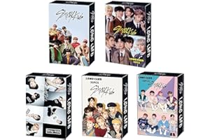 ZHENGGE 5 Pack/150 Pcs Stray Kids Lomo Card Kpop Photocards Greeting Card with Postcards Box