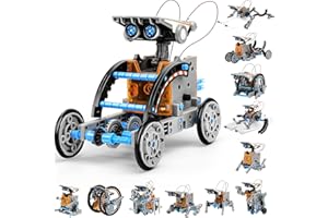 VEPOWER Energia Solare Robot, 12 in 1 Giocattoli Educativi, STEM Construcktion Set, Kit Esperimenti di Assemblaggio Fai da Te per Ragazzi, Regalo di 8-13 Anni(190 pezzi)
