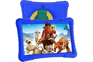 JJGJ Kinder Tablet 10 Zoll, Android 13 Tablet für Kinder, 8GB RAM 64GB ROM Kids Tablet mit 8000mAh, IPS HD Display, 5MP+8MP, WiFi, Bluetooth, Children's Tablet with Parental Control(Dunkelblau)