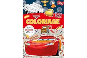 Disney Pixar Cars - Coloriage avec stickers offerts - Livre coloriage 4 ans - Livre coloriage Cars - Livre coloriage Disney