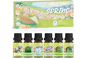 ‎SOULORIGIN SoulOrigin Frühling Ätherisches Öle Set, Duftöl Set für Öl Diffuser, Duftöle für Seifenkerze Herstellung 6x10ml Freesia, frisches Gras schneiden, Jasmin, Boden nach Regen und frische grüne Weide