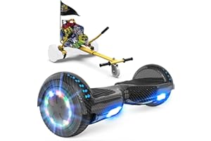 ‎GEEKME GeekMe Hoverboards mit Sitz, Hoverboards Hoverkart,Hoverboards Go-Kart mit Bluetooth-Lautsprecher LED-Leuchten, Geschenk für Kinder Jugendliche Erwachsen