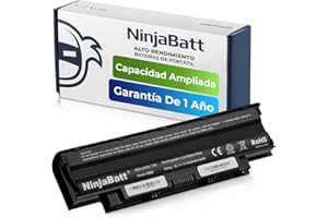 NinjaBatt Batería para DELL J1KND Inspiron N5110 3520 N7110 N5010 N5050 N5030 2520 17R N5040 15R N4010 N7010 M5030 N4110 Vostro 3750 3550 3450 1540 312-1201 - Alto Rendimiento [6 Celdas/4400mAh]