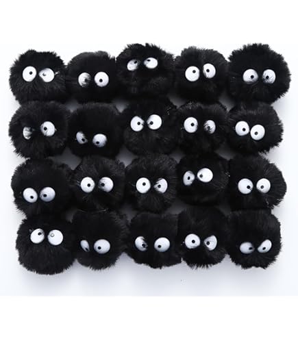 10 Stück Kunstfell Pompons 8cm - Flauschige Bommeln Für Mützen & DIY-Projekte In Beige