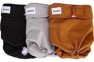 AVONT Ava 3 pieluchy dla kobiet, wygodne figi ochronne w okresie fizjologicznym, ciepła, nietrzymania moczu, czarny/szary/brązowy-XL(60-84cm)