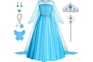 Foierp Vestito Elsa Frozen Bambina Costume Principessa Elsa Principessa Delle Neve Abiti Partito Vestito Christmas Carnevale Party Vestito