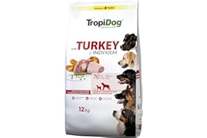 Sucha karma dla psa Premium z indykiem i ryżem dla dorosłych średnich i dużych ras 12kg