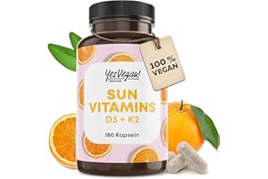 ‎YES VEGAN! Vitamin D3 K2 Omega 3 + Calcium Magnesium und Zink - 180 Kapseln 5000 IE - Vitamin d hochdosiert - O3-D3-K2 (1 Stück (1er Pack))
