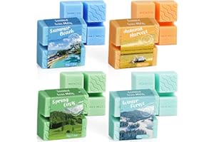 BARBAREN Duftwachswürfel Set, Duftwachs für Kerzen Wärmer, Wax Melts für Duftlampe, Vegan Wachsschmelzen, handgefertigte Sojawachsschmelzen, Geschenkset für Muttertag, Weihnachten, Geburtstag, 4 Stück