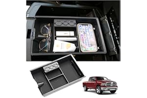 ‎RUIYA Ruiya Kompatibel mit Dodge RAM 1500 2009-2018 Mittelkonsole Aufbewahrungsbox, RAM Armlehne Organizer Tray Mittelarmlehne Handschuhfach Mittelkonsole Organizer RAM Zubehör Mittelkonsole Ablagefach