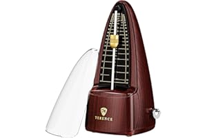 TERENCE Metronomo Meccanico Metronomo Alta Precisione per Pianoforte Tamburo Violino Chitarra Basso Suono Forte Tempo da 40 a 208 bpm Metronomi per Principianti Adulti e Bambini Colore legno