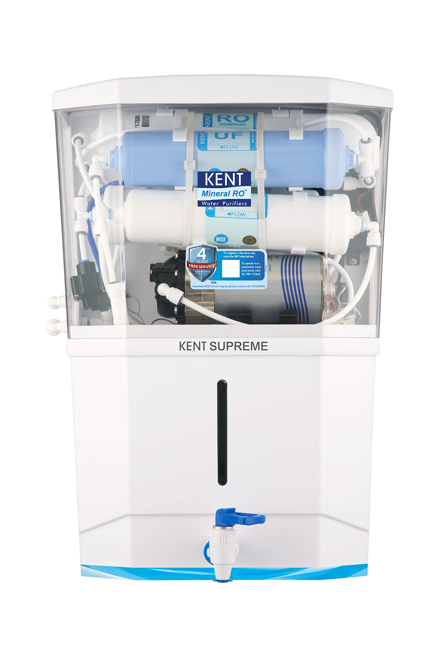 KENT Supreme RO Water Purifier | INR 1000 Off on Exchange | 4 Years Free Service | Multiple Purification Process | RO + UF + 