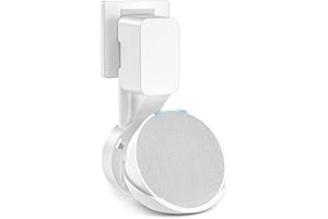 ZUOLACO Wall Mount for Ech_0 Pop, Outlet Hanger Stand for Ech_0 Pop, Integrated Cable Management, White