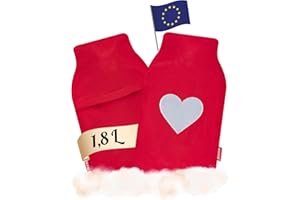 soxo Borsa Acqua Calda Peluche Idee Regalo Donna Uomo Borsa Dell'acqua Calda Hot Water Bottle Rosso con un cuore grigio