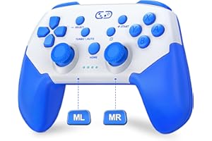 GAMSINGY Switch Controller, Wireless Controller Switch mit Präzise Bewegungssteuerung/Dual Motors Vibration/Turbo/Macro/Aufwecken Funktion, Switch Pro Controller für Switch/Lite/OLED Konsole