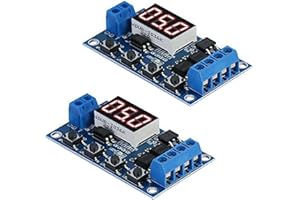 RUNCCI-YUN 2 Stücke DC 5 V 12V 24V 36V Zeitschaltuhr Relais Modul,Triggerzyklusverzögerung Zeitschaltuhr EIN-/Ausschalten des Relais-Moduls mit LED-Anzeige für Arduino