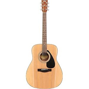 Yamaha F310 Acoustic Guitar – 6-String, Natural Wood Finish, Full-Size Dreadnought Body, Spruce Top, Rich Tone & Comfortable Playability for Practice & Performance