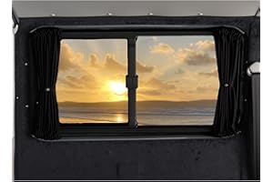 Shore Vans Blackout Curtains Compatible with VW T5 T5.1 T6 T6.1 (Black, Tailgate)