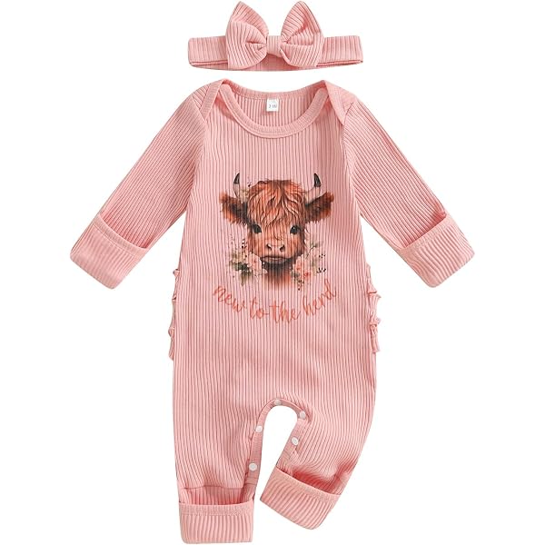 Kumsolu Baby-Strampler Mit Elefanten-Muster – Langarm-Body Für Neugeborene Mädchen