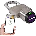 WAFERLOCK Outdoor Weatherproof Smart Padlock with Bluetooth App Control, Keycard, Pin Code, Ideal for Fence, Gate, Shed, Vehicle Storage and Equipment Maintenance, Anti-Drill, Stainless Steel, C210