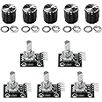 YOUNLEN 5 Pieces KY-040 Rotary Encoder Module with 15 × 16.5MM with Button Cap