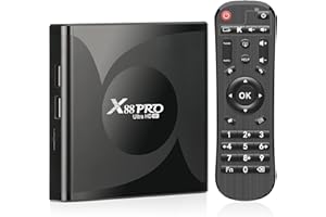 VHXSIN Boitier TV X88 Pro, Android TV Box 4GB RAM 32GB ROM Android TV RK3528 Quad-Core Support 2.4/5.0GHz WiFi6 BT5.0 HD 8K 10/100M Ethernet HD 2.0 Android 13.0TV Box Lecteur Multimedia (X88 Pro 4GB+32GB)