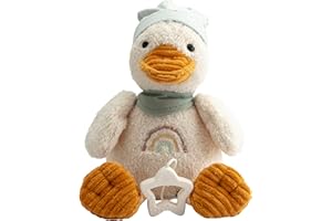 Sterntaler Spieluhr mittel Ente Edda Lou, Kuscheltier mit Einschlafhilfe für Jungen und Mädchen, Melodie Brahms Wiegenlied