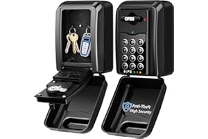 ENONEO Grande Boite à Clés Securisee Exterieur | Anti-vol & Privilèges Administrateur | Boite à Clefs Murale avec Code 6 Chiffres Digital Boitier a Clef Étanche Antirouille Combination Lock Box