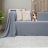 LATUDA CONCEPT Koltuk &Ouml;rt&uuml;s&uuml; Ş&ouml;nil Kaymaz &Ccedil;ift Taraflı &Ccedil;ekyat &Ouml;rt&uuml;s&uuml; Koltuk Şalı 175x300 - GRİ