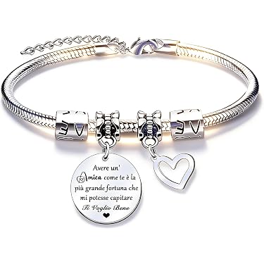 Bracciale Donna In Argento 925 Con Ciondolo Sirena E Zirconia – Regolabile, Ipoallergenico, Regalo Con Confezione
